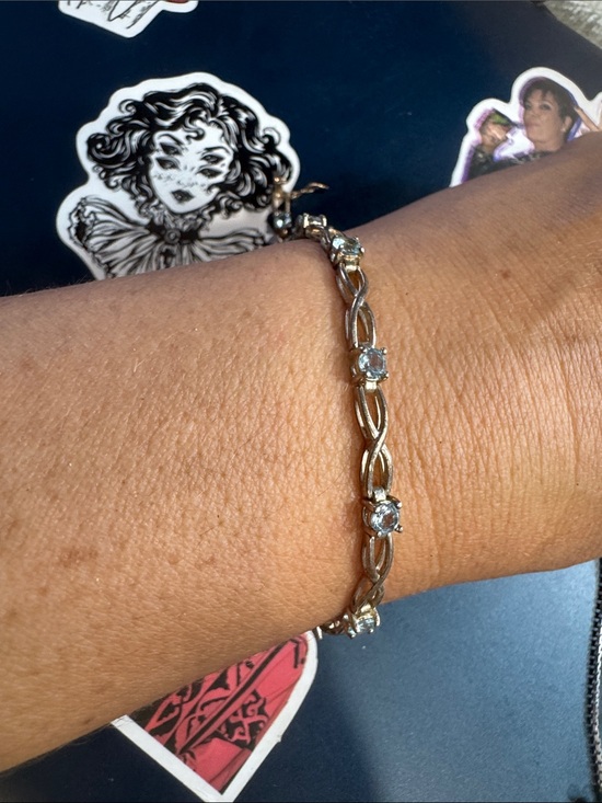 925 Sterling Silver Jewelry - Sterling silver  Bracelet with topaz Stone Accents - Women Jewelry